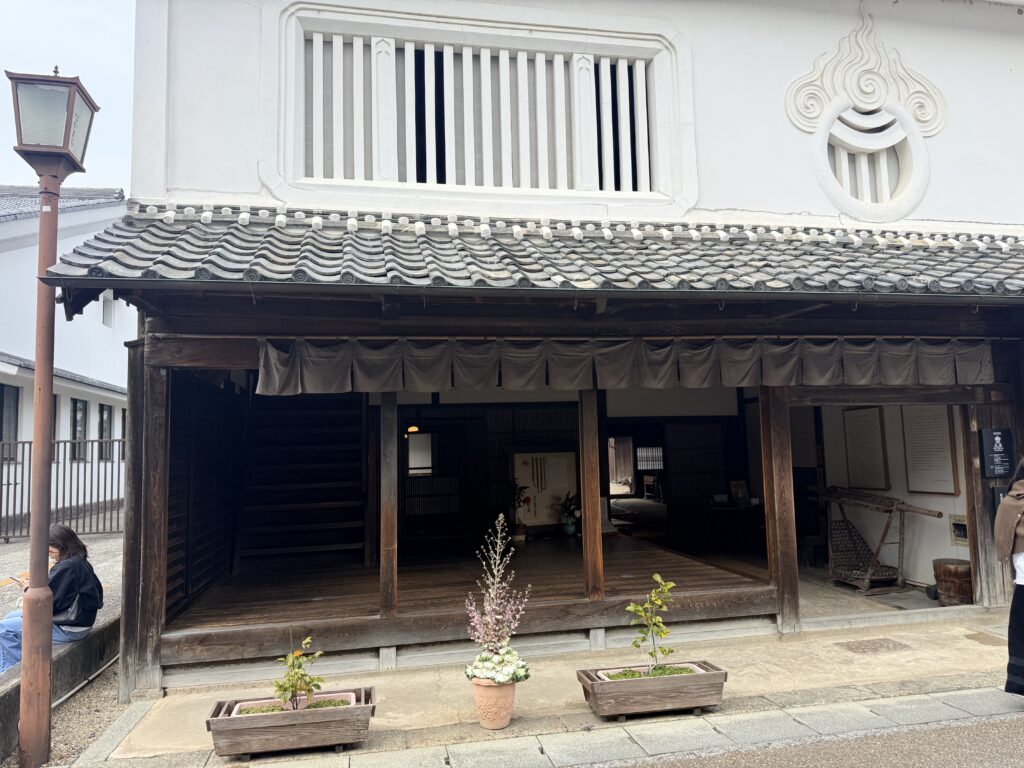 Preserved wooden machiya houses along the street in Seki Post Town