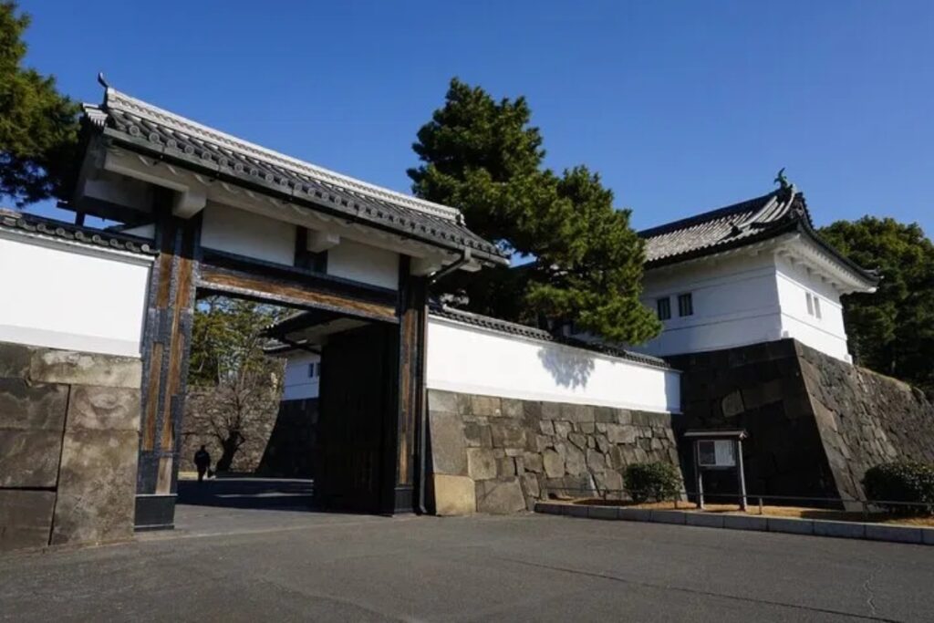 Stone gate at the Imperial Palace Outer Garden on a private full-day Tokyo tour