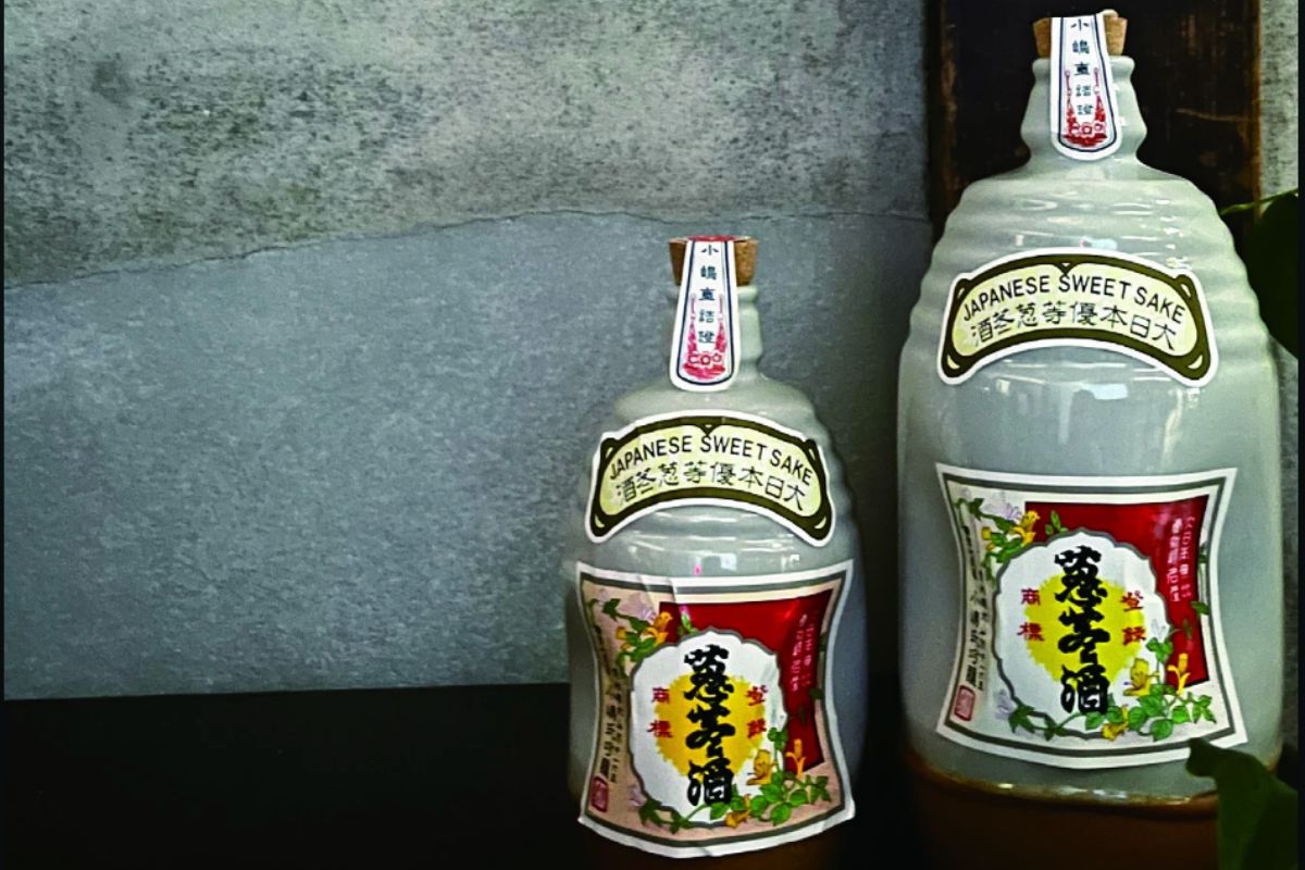Bottles of Nindoshu liqueur from Kojima Jozo brewery in Inuyama, Aichi
